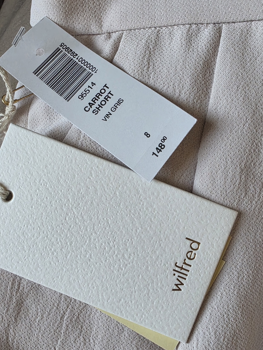 NWT Aritzia Wilfred Carrot Crepe Pants (Short) - Vin Gris Size 8 - Picture 5 of 8